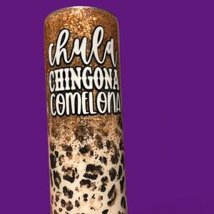 Source Unknown Gold and Brown Leopard Print Mug